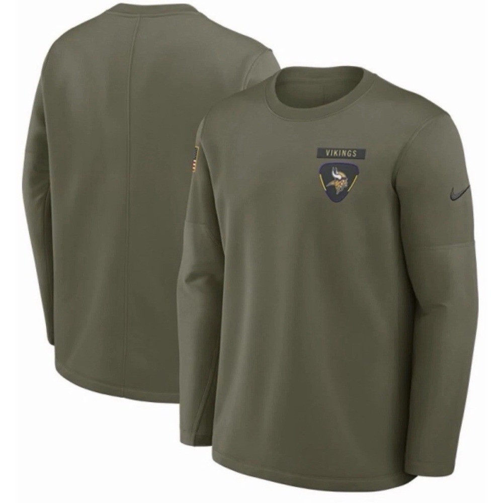 MINNESOTA VIKINGS NIKE 2025 Salute To Service Coaches SWEATSHIRT MEN'S SMALL